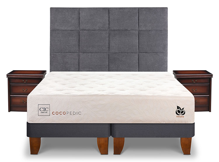 JUEGO DE DORMITORIO CIC CAMA EUROPEA COCOPEDIC BD KING + SET TAMESIS - 1