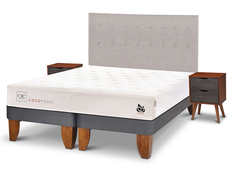 JUEGO DE DORMITORIO CIC CAMA EUROPEA COCOPEDIC BD KING + SET TIGRIS - 2