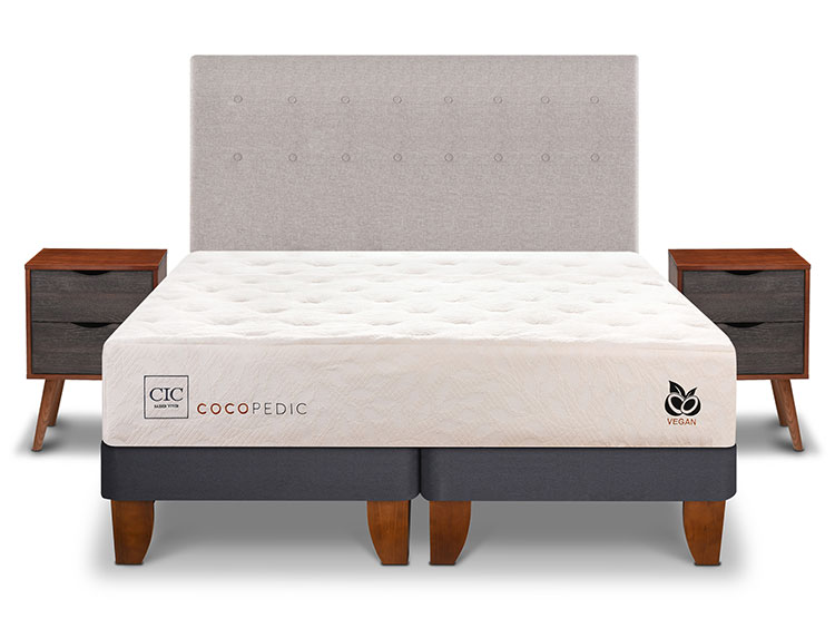 JUEGO DE DORMITORIO CIC CAMA EUROPEA COCOPEDIC BD KING + SET TIGRIS - 1