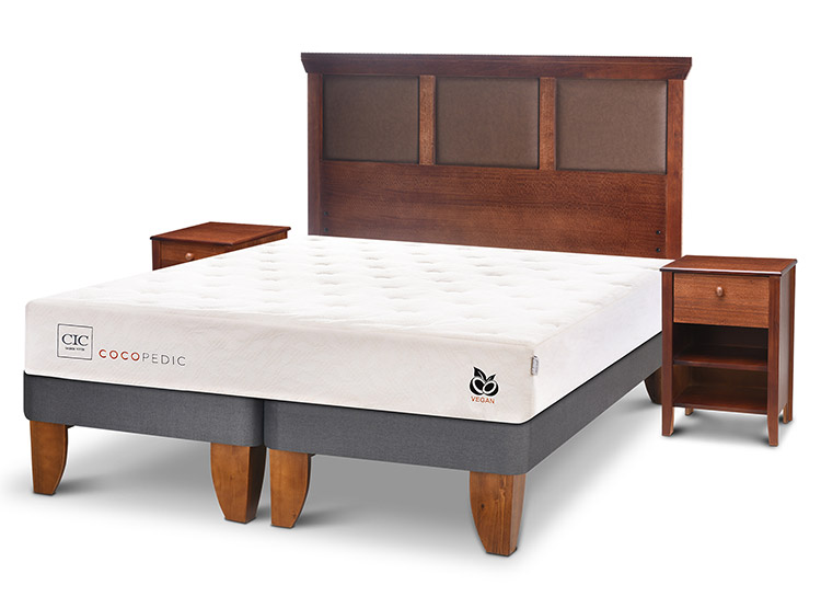 JUEGO DE DORMITORIO CIC CAMA EUROPEA COCOPEDIC BD KING + SET NEW TORINO - 2