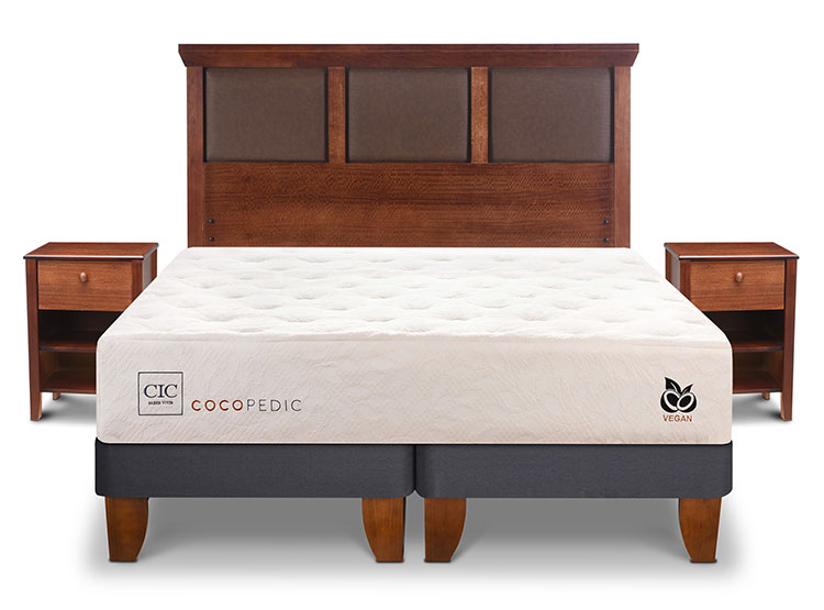 JUEGO DE DORMITORIO CIC CAMA EUROPEA COCOPEDIC BD KING + SET NEW TORINO - 1