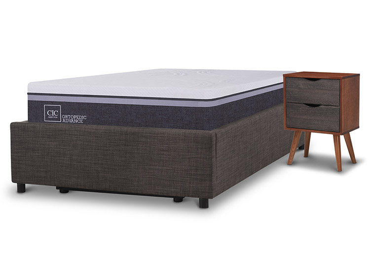 JUEGO DE DORMITORIO CIC CAMA BOX ORTOPEDIC ADVANCE SPACE 1.5 PLAZAS + SET NIGER - 2