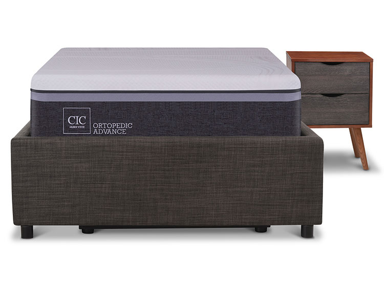 JUEGO DE DORMITORIO CIC CAMA BOX ORTOPEDIC ADVANCE SPACE 1.5 PLAZAS + SET NIGER - 1