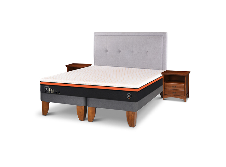 JUEGO DE DORMITORIO CIC CAMA EUROPEA BEE COMFORT BD 2 PLAZAS + SET GANGES - 2