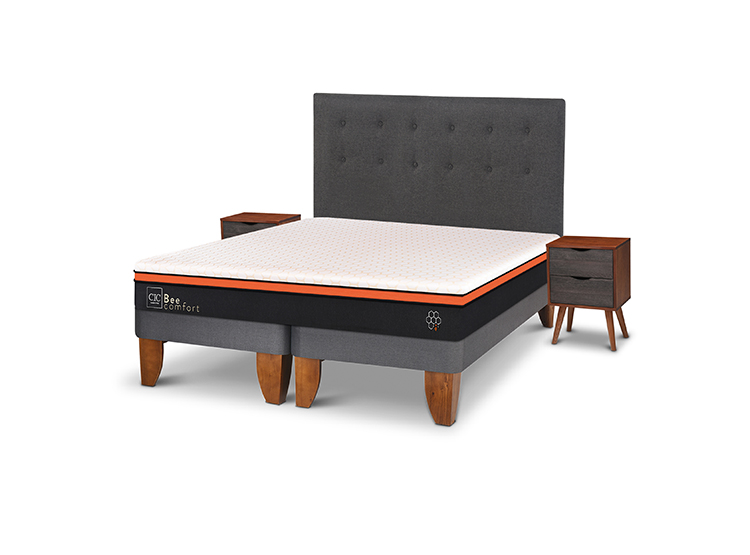JUEGO DE DORMITORIO CIC CAMA EUROPEA BEE COMFORT BD 2 PLAZAS + SET EUFRATES - 2