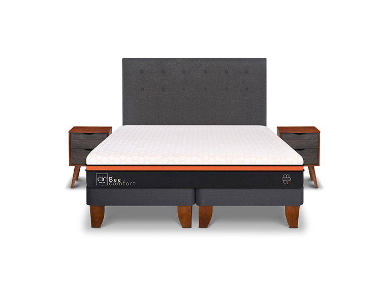 JUEGO DE DORMITORIO CIC CAMA EUROPEA BEE COMFORT BD 2 PLAZAS + SET EUFRATES - 1