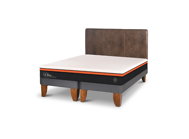 JUEGO DE DORMITORIO CIC CAMA EUROPEA BEE COMFORT BD 2 PLAZAS + RESPALDO BAKER - 2