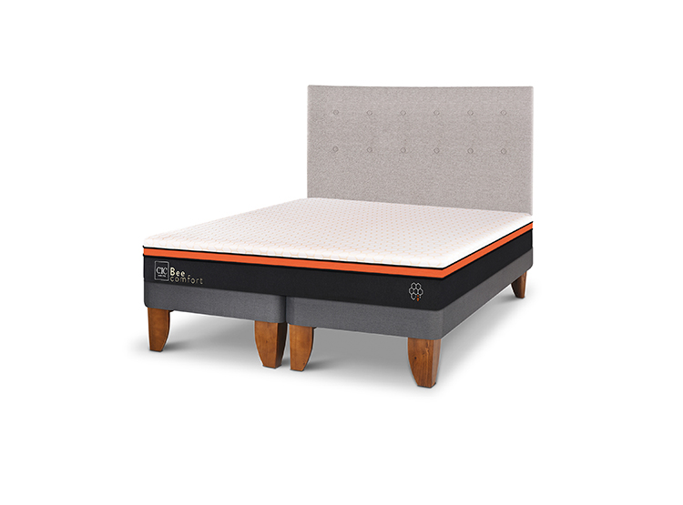 JUEGO DE DORMITORIO CIC CAMA EUROPEA BEE COMFORT BD 2 PLAZAS + RESPALDO TIGRIS - 2