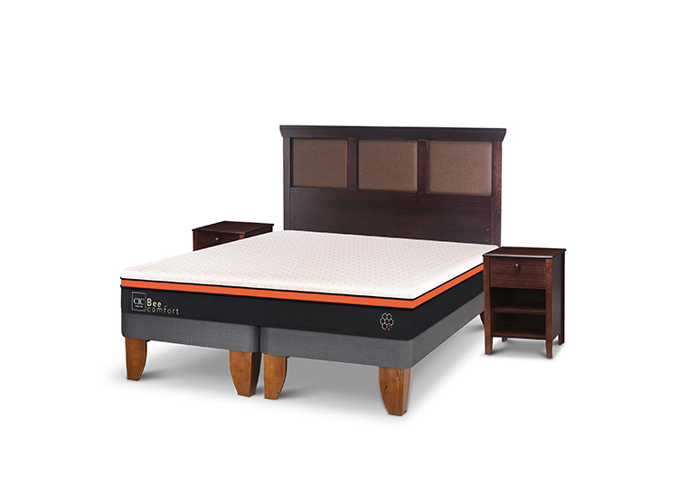 JUEGO DE DORMITORIO CIC CAMA EUROPEA BEE COMFORT BD 2 PLAZAS + NEW TORINO CHOC - 2