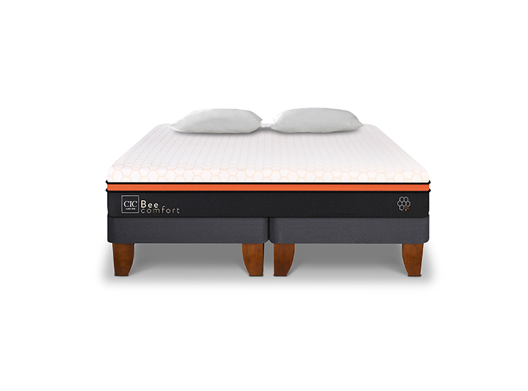 JUEGO DE DORMITORIO CIC CAMA EUROPEA BEE COMFORT BD 2 PLAZAS + ALMOHADAS - 1