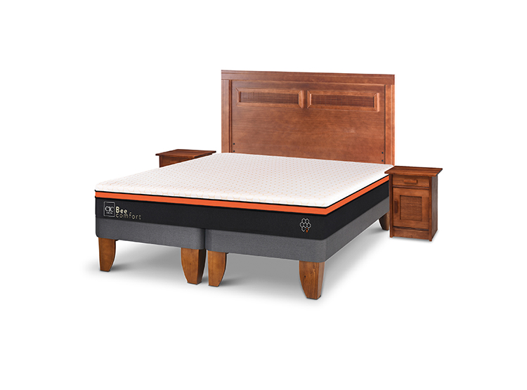 JUEGO DE DORMITORIO CIC CAMA EUROPEA BEE COMFORT BD 2 PLAZAS + SET MILAN - 2