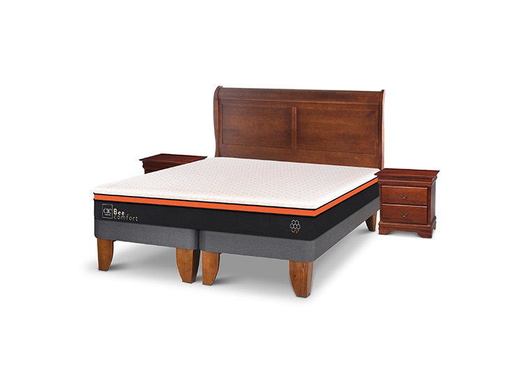 JUEGO DE DORMITORIO CIC CAMA EUROPEA BEE COMFORT BD 2 PLAZAS + SET MIRO - 2