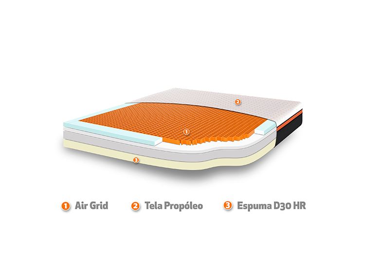 JUEGO DE DORMITORIO CIC CAMA EUROPEA BEE COMFORT KING + RESPALDO BAKER - 6