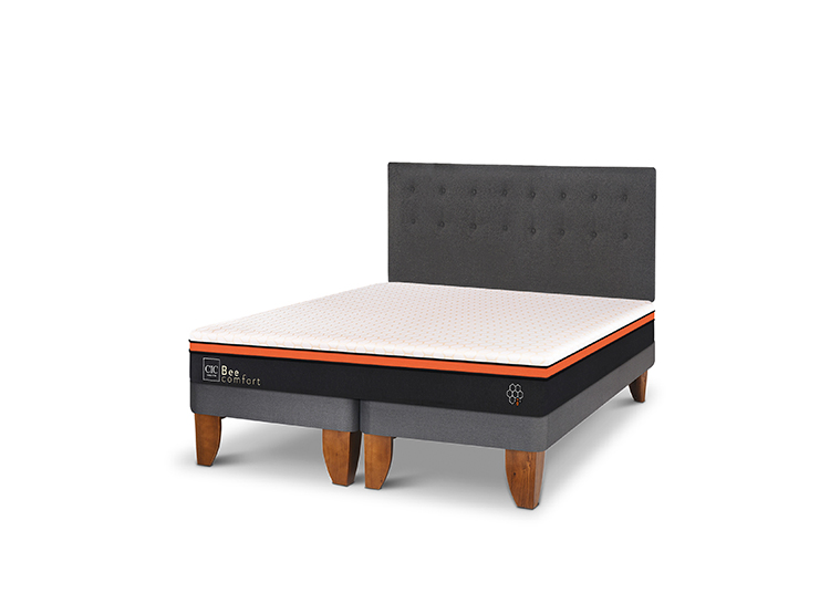 JUEGO DE DORMITORIO CIC CAMA EUROPEA BEE COMFORT KING + RESPALDO EUFRATES - 2