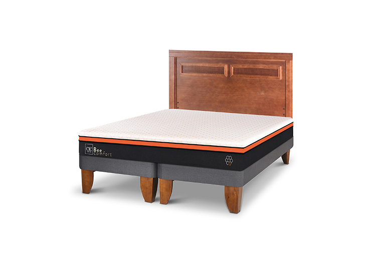 JUEGO DE DORMITORIO CIC CAMA EUROPEA BEE COMFORT KING + RESPALDO MILÁN - 2