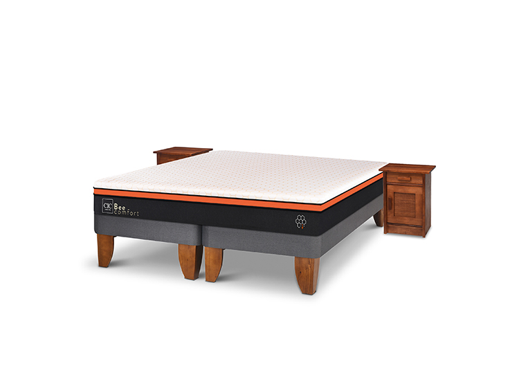 JUEGO DE DORMITORIO CIC CAMA EUROPEA BEE COMFORT KING + VELADORES MILAN - 2
