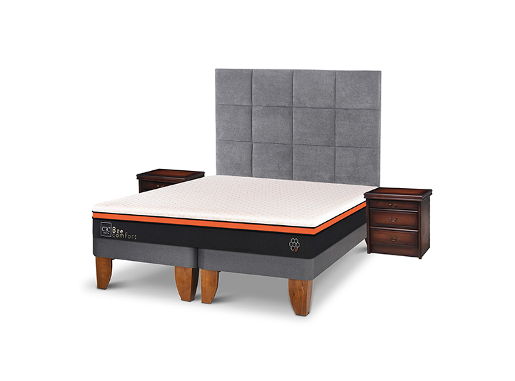 JUEGO DE DORMITORIO CIC CAMA EUROPEA BEE COMFORT KING + SET TAMESIS - 2