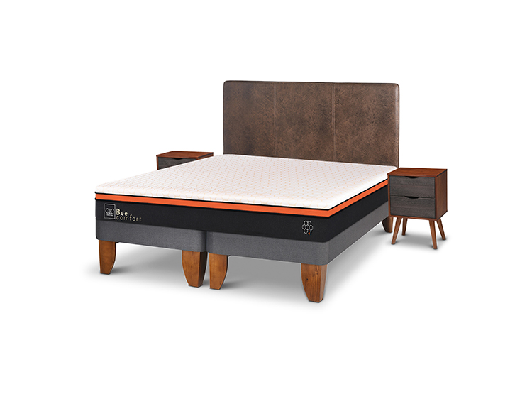 JUEGO DE DORMITORIO CIC CAMA EUROPEA BEE COMFORT KING + SET BAKER - 2
