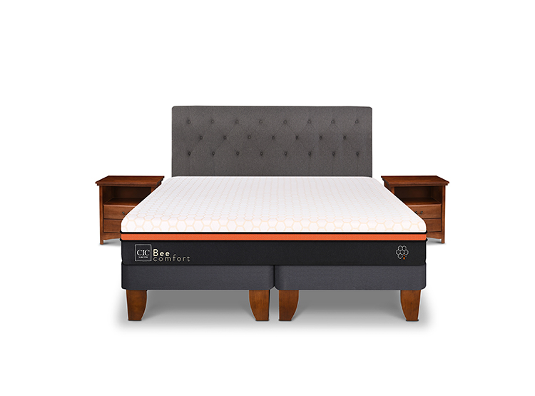 JUEGO DE DORMITORIO CIC CAMA EUROPEA BEE COMFORT KING + SET KAVERY - 1