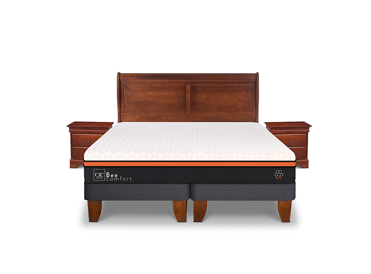 JUEGO DE DORMITORIO CIC CAMA EUROPEA BEE COMFORT KING + SET MIRO - 1