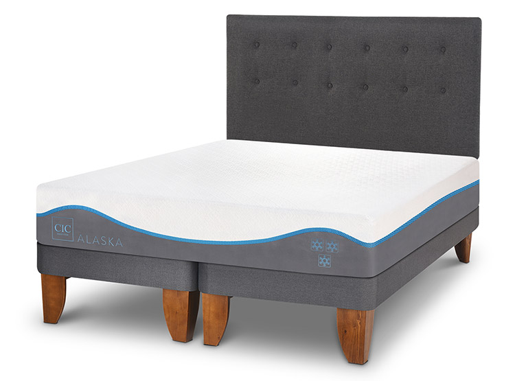 JUEGO DE DORMITORIO CIC CAMA EUROPEA ALASKA BD 2 PLAZAS + RESPALDO EUFRATES - 2