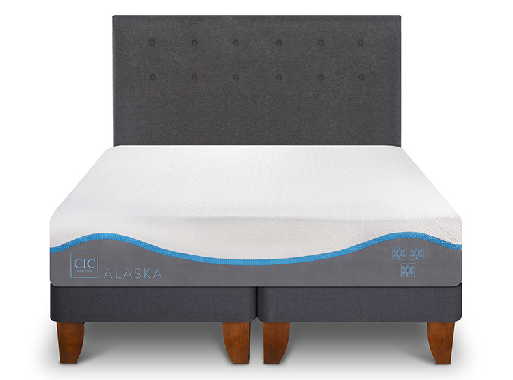 JUEGO DE DORMITORIO CIC CAMA EUROPEA ALASKA BD 2 PLAZAS + RESPALDO EUFRATES - 1