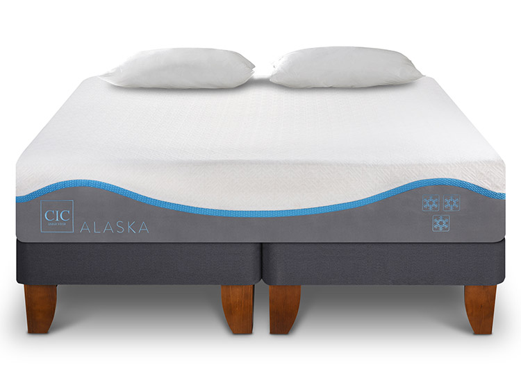 JUEGO DE DORMITORIO CIC CAMA EUROPEA ALASKA BD 2 PLAZAS + ALMOHADAS - 1