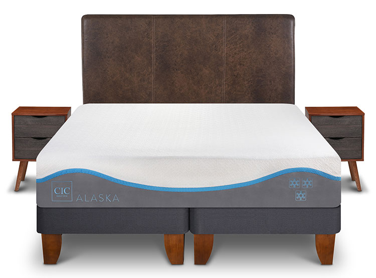 JUEGO DE DORMITORIO CIC CAMA EUROPEA ALASKA BD 2 PLAZAS + SET BAKER - 1