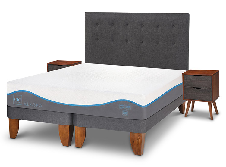 JUEGO DE DORMITORIO CIC CAMA EUROPEA ALASKA BD 2 PLAZAS + SET EUFRATES - 2