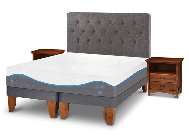 JUEGO DE DORMITORIO CIC CAMA EUROPEA ALASKA BD 2 PLAZAS + SET KAVERY - 2