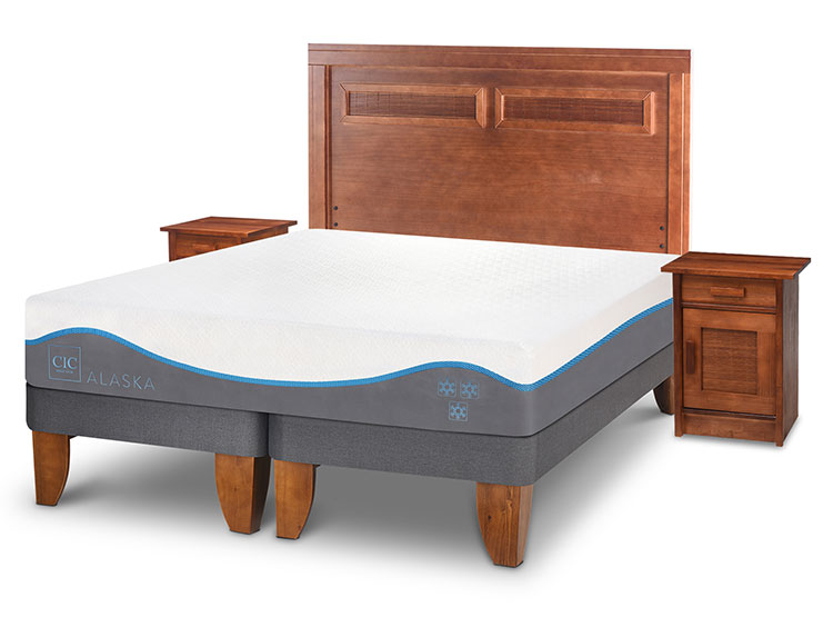 JUEGO DE DORMITORIO CIC CAMA EUROPEA ALASKA BD 2 PLAZAS + SET MILAN - 2