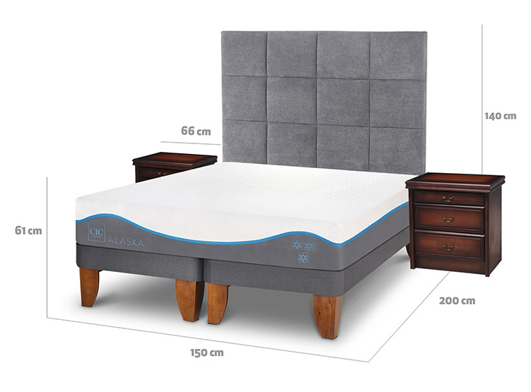 CAMA EUROPEA CIC ALASKA BD 2 PLAZAS + SET TAMESIS - 3