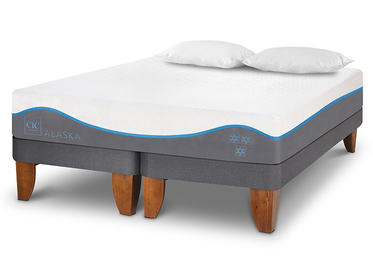 JUEGO DE DORMITORIO CIC CAMA EUROPEA ALASKA KING + ALMOHADAS - 2