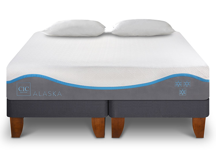 JUEGO DE DORMITORIO CIC CAMA EUROPEA ALASKA KING + ALMOHADAS - 1