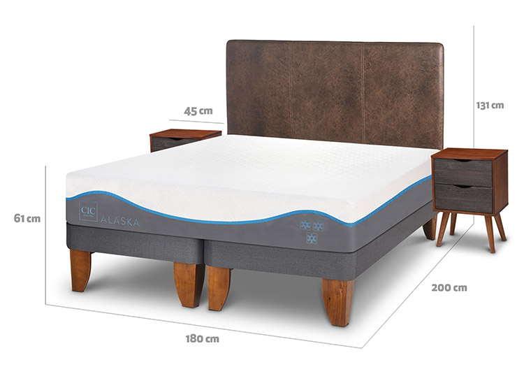 JUEGO DE DORMITORIO CIC CAMA EUROPEA ALASKA KING + SET BAKER - 3