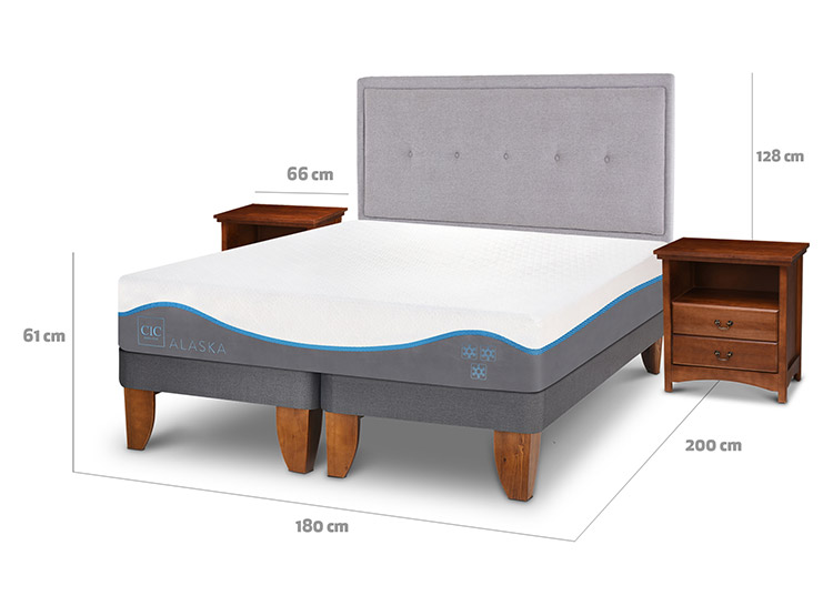 JUEGO DE DORMITORIO CIC CAMA EUROPEA ALASKA KING + SET GANGES - 3