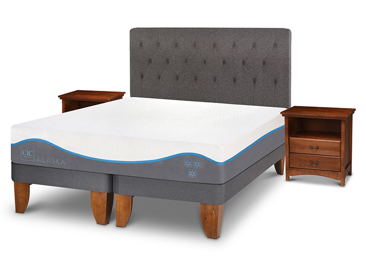 JUEGO DE DORMITORIO CIC CAMA EUROPEA ALASKA KING + SET KAVERY - 2