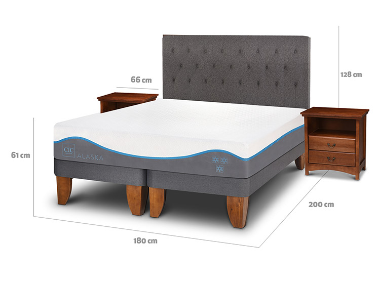 JUEGO DE DORMITORIO CIC CAMA EUROPEA ALASKA KING + SET KAVERY - 3