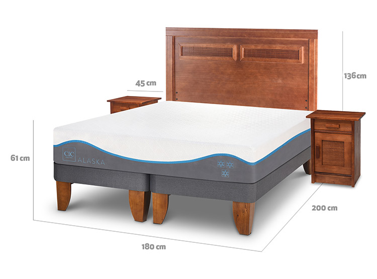 JUEGO DE DORMITORIO CIC CAMA EUROPEA ALASKA KING + SET MILAN - 3