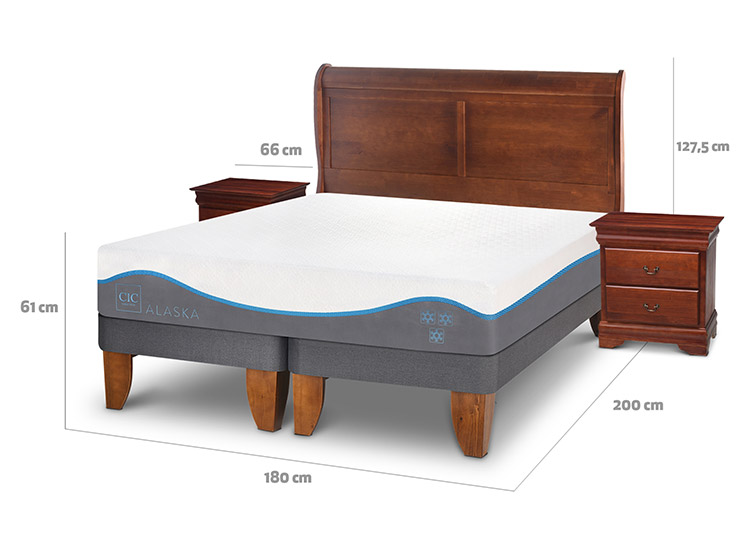 JUEGO DE DORMITORIO CIC CAMA EUROPEA ALASKA KING + SET MIRO - 3