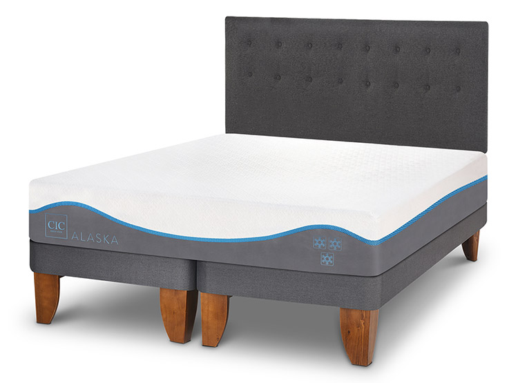 JUEGO DE DORMITORIO CIC CAMA EUROPEA ALASKA KING + RESPALDO EUFRATES - 2
