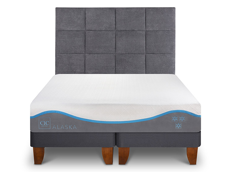 JUEGO DE DORMITORIO CIC CAMA EUROPEA ALASKA KING + RESPALDO TAMESIS - 1