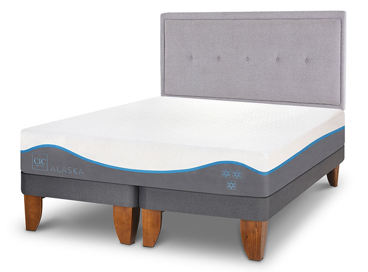 JUEGO DE DORMITORIO CIC CAMA EUROPEA ALASKA KING + RESPALDO GANGES - 2