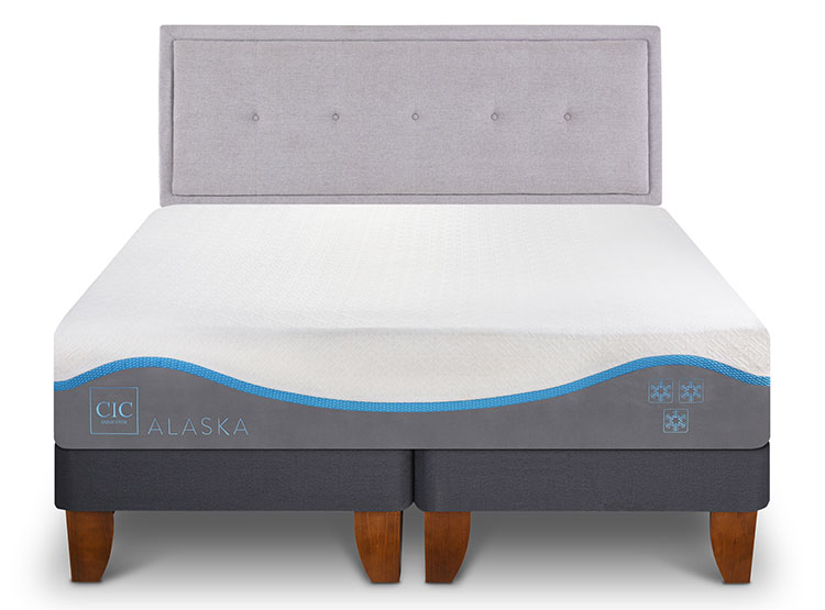 JUEGO DE DORMITORIO CIC CAMA EUROPEA ALASKA KING + RESPALDO GANGES - 1