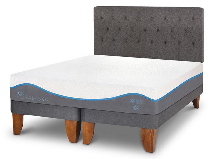 JUEGO DE DORMITORIO CIC CAMA EUROPEA ALASKA KING + RESPALDO KAVERY - 2
