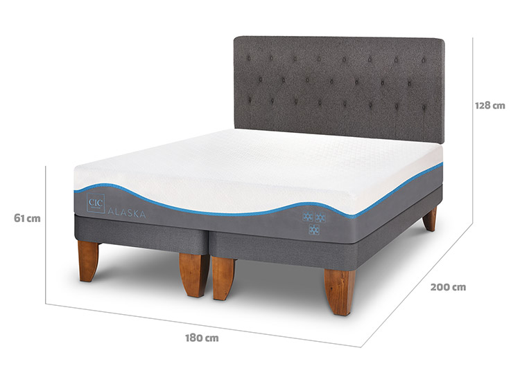 JUEGO DE DORMITORIO CIC CAMA EUROPEA ALASKA KING + RESPALDO KAVERY - 3