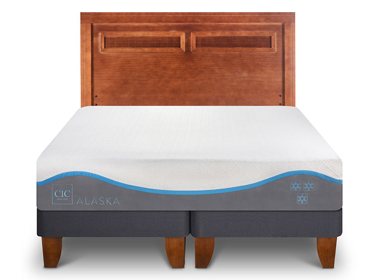 JUEGO DE DORMITORIO CIC CAMA EUROPEA ALASKA KING + SET RESPALDO MILAN - 1