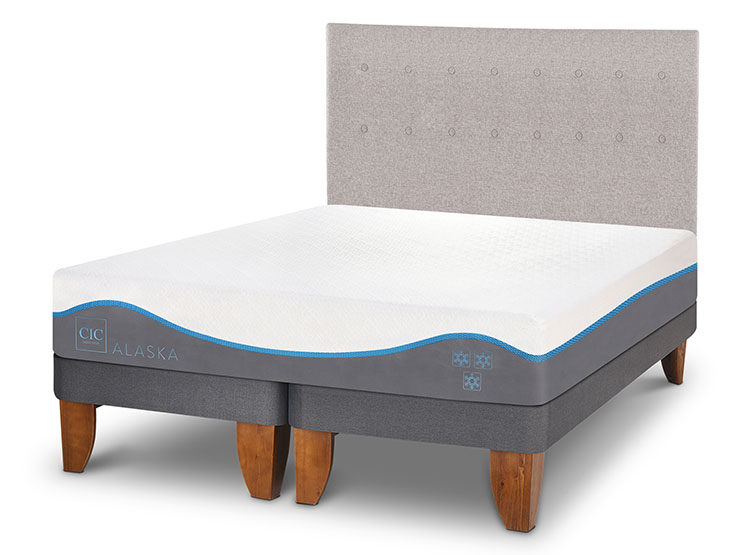 JUEGO DE DORMITORIO CIC CAMA EUROPEA ALASKA KING + RESPALDO TIGRIS - 2