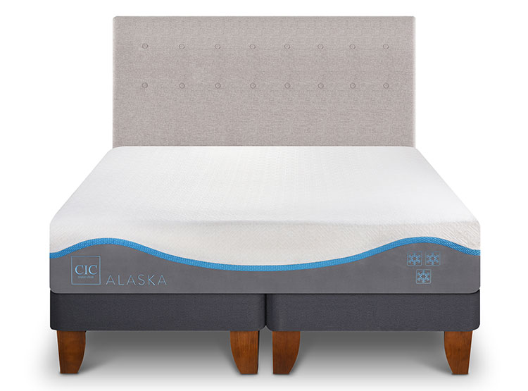 JUEGO DE DORMITORIO CIC CAMA EUROPEA ALASKA KING + RESPALDO TIGRIS - 1