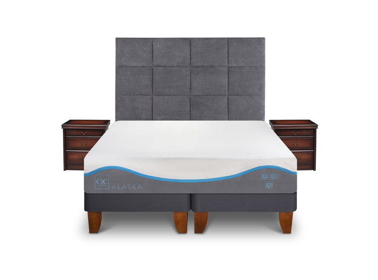 JUEGO DE DORMITORIO CIC CAMA EUROPEA ALASKA KING + SET TAMESIS - 1